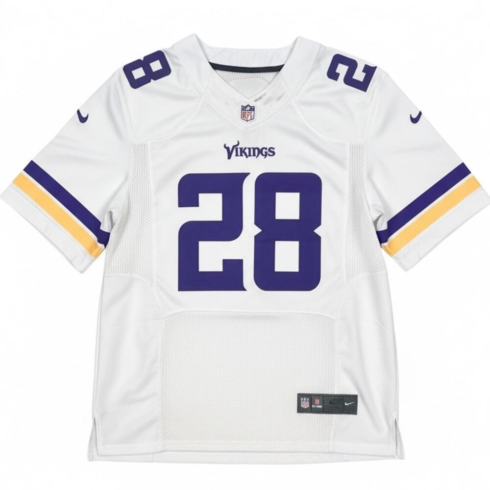 NIKE Men's NFL MINNESOTA VIKINGS "Peterson 28" Jersey WHITE PURPLE Size 48